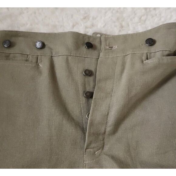 WAH Maker Striped Frontier Pants Mens 30x36 Western Buckle Back Tan Cotton - Picture 9 of 15